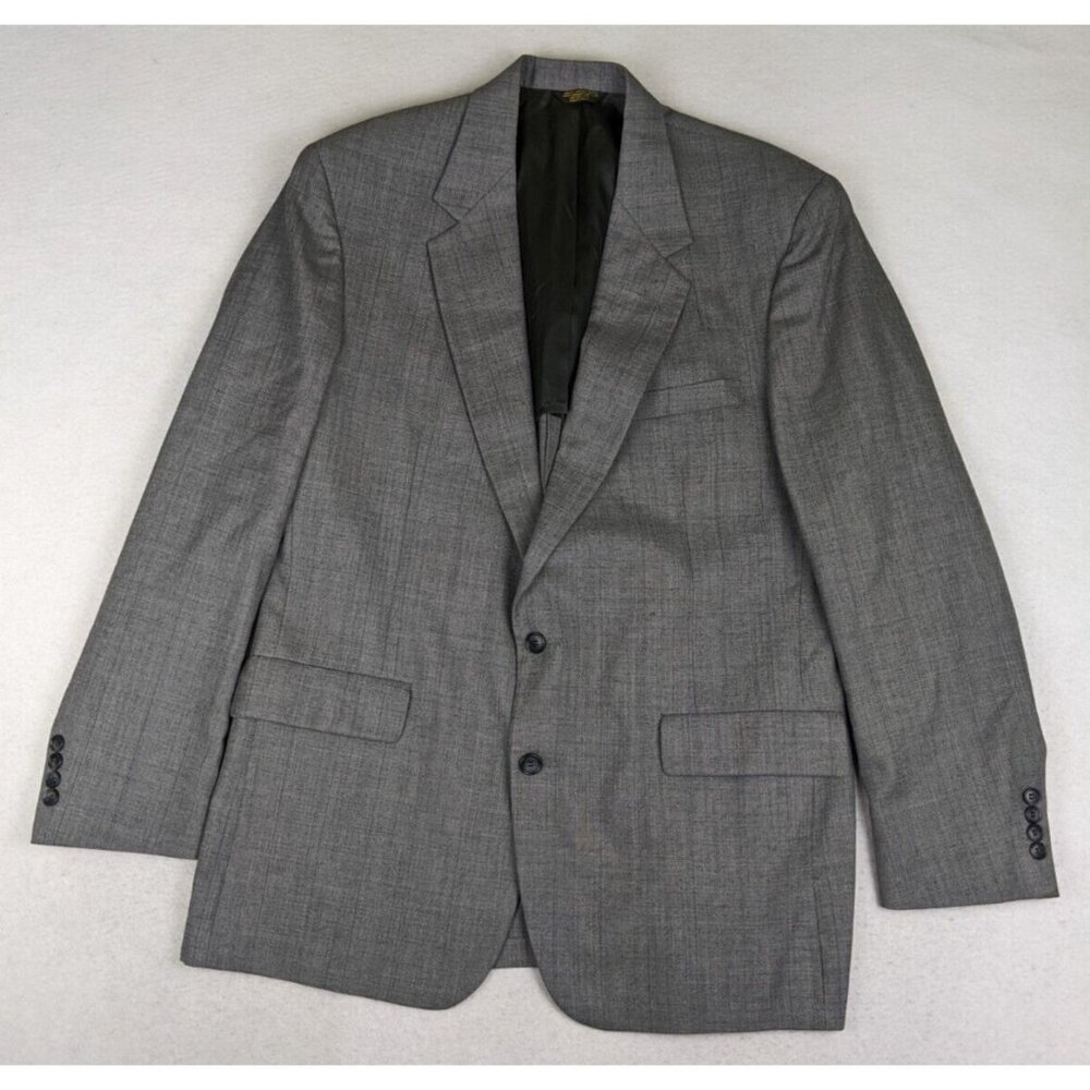 John Weitz Palm Beach Men's Blazer Size 44L Gray Striped Sport Coat